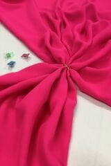 Fuşya Rengi Tok Krep Kumaş