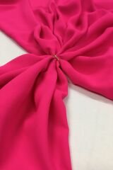 Fuşya Rengi Tok Krep Kumaş