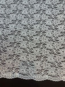 Açık Su Yeşili Kordone Dantel Kumaş – Çiçek Desenli