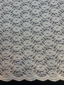 Koyu Krem Kordone Dantel Kumaş – Çiçek Desenli