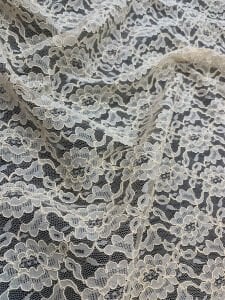 Koyu Krem Kordone Dantel Kumaş – Çiçek Desenli