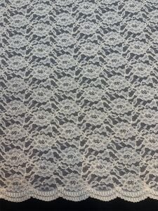 Krem Kordone Dantel Kumaş – Çiçek Desenli