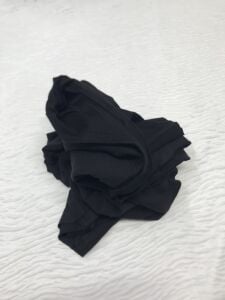 Pamuk 2 İplik Kumaş Esnek Siyah, Parça 90x180 cm