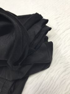 Pamuk 2 İplik Kumaş Esnek Siyah, Parça 90x180 cm