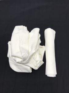 Ribanalı Pamuk 2 İplik Kumaş Esnek Ekru, Parça 90x180 cm