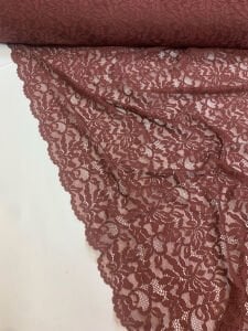 Koyu Bordo Kordone Dantel Kumaş İnce Hafif Esnek