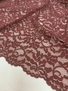 Koyu Bordo Kordone Dantel Kumaş İnce Hafif Esnek