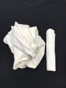 Ribanalı Pamuk 2 İplik Kumaş Esnek Ekru, Parça 85x180 cm