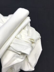 Ribanalı Pamuk 2 İplik Kumaş Esnek Ekru, Parça 85x180 cm