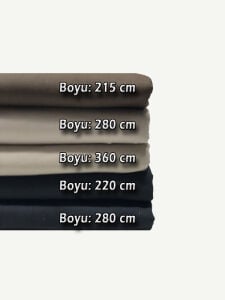 Kalın Ham Keten Kumaş Seti, Boyları 215-360 cm arası 5 adet