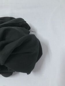 Siyah Pamuk Polyester Süprem Kumaş, Parça 60x140 cm