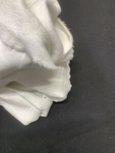ORTA KALİTE Şardonlu 3 İplik Kumaş, Parça 80x150 cm - Ekru (HAFİF KİRLİ)