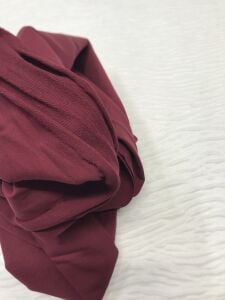 Pamuk 2 İplik Kumaş Esnek Bordo, Parça 90x180 cm