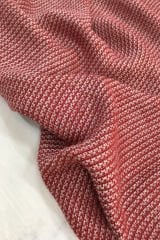Dökümlü Keten Kumaş Bordo Rengi
