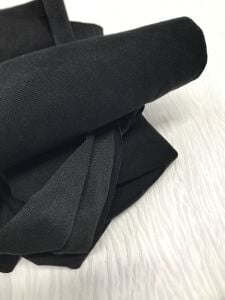 Ribanalı Diz Yapmaz 2 İplik Kumaş Siyah, Parça 90x180 cm