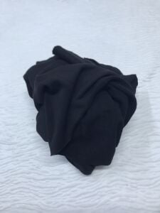 3 İplik Kumaş Siyah, Parça 80x180 cm