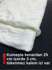 Az Şardonlu 3 İplik Kumaş, Parça 80x140 cm Krem