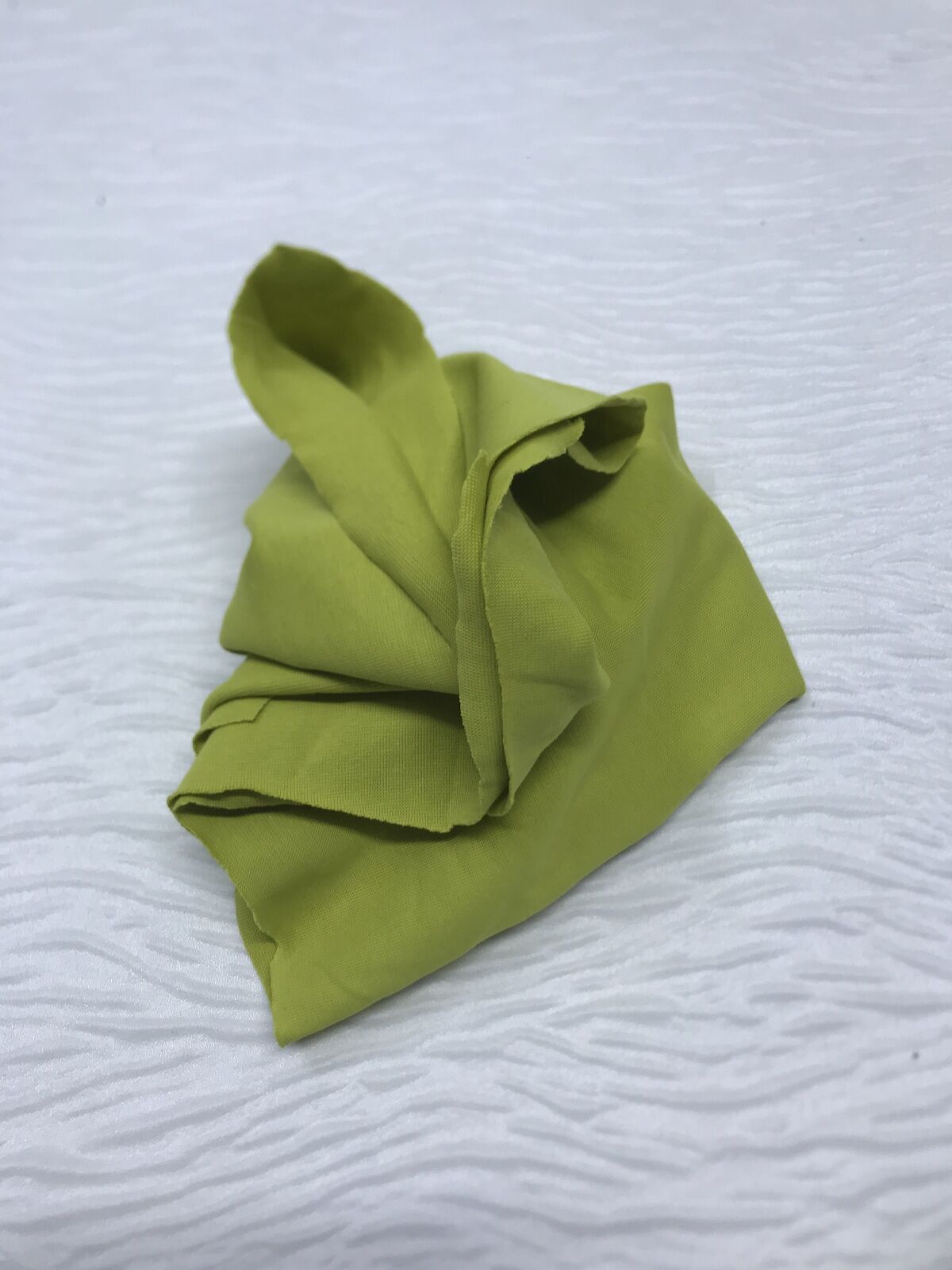 İnce Ribana Kumaş Yeşil - Parça 20x160 cm