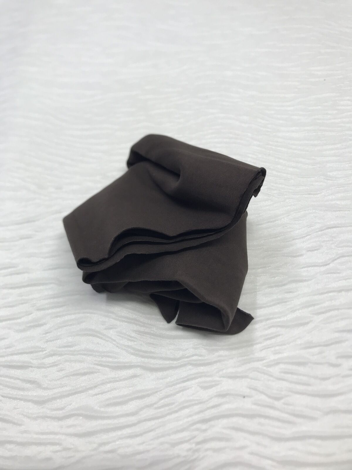 İnce Ribana Kumaş Kahverengi - Parça 25x160 cm