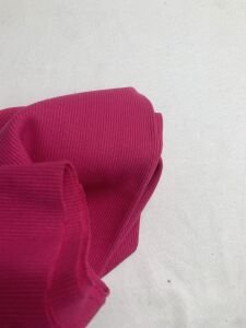 Pembe Kaşkorse (Ribana) Kumaş, Parça 40x120 cm