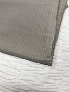 Çİzgili Ham Keten Kumaş Orta Kalın, Parça 45x150 cm - Vizon