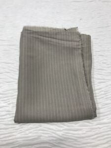 Çİzgili Ham Keten Kumaş Orta Kalın, Parça 45x150 cm - Vizon