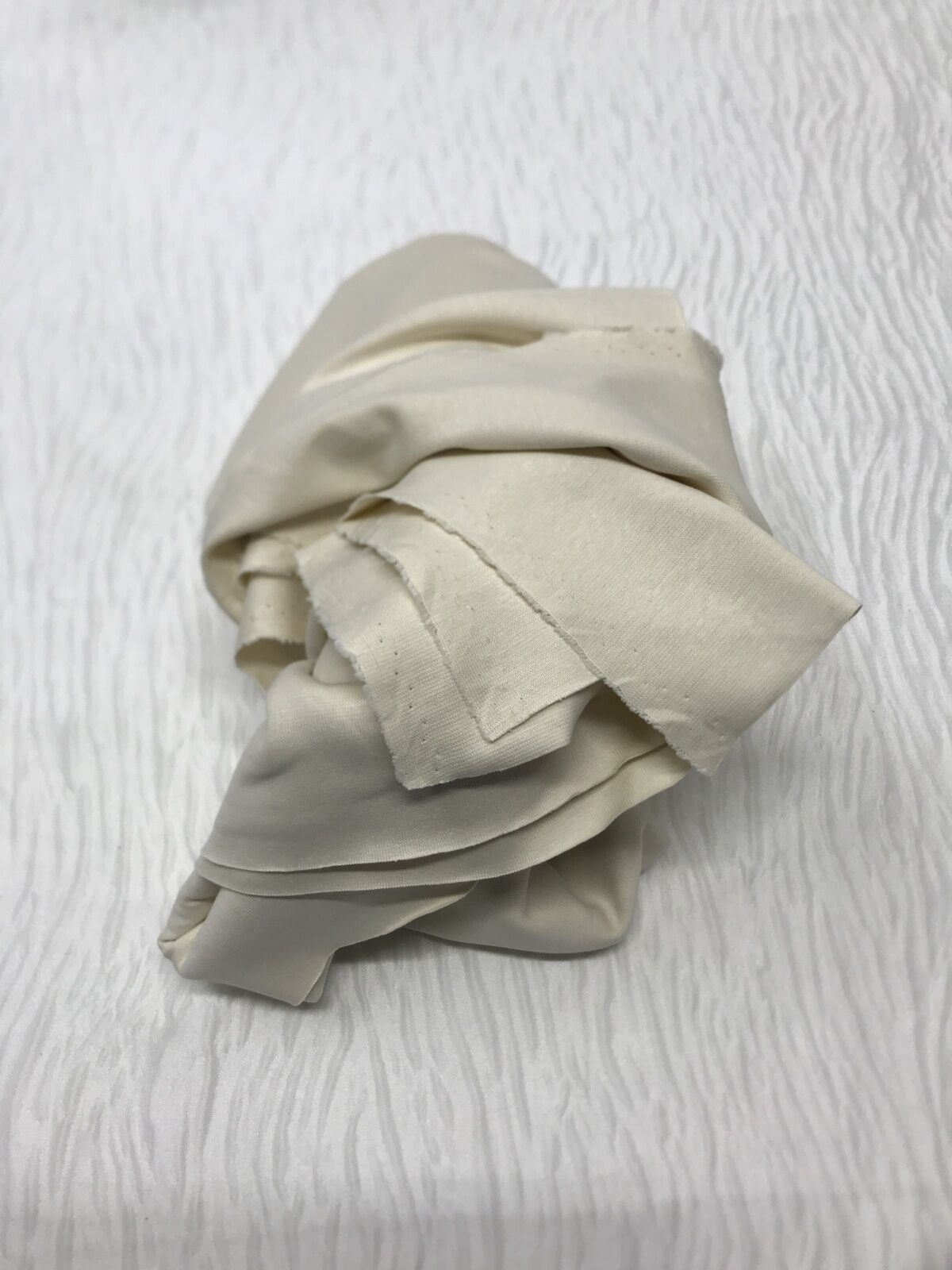 İnce Ribana Kumaş Krem - Parça 100x170 cm