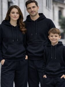 Ribanalı 3 İplik Kumaş Siyah – Parça 85x190 cm