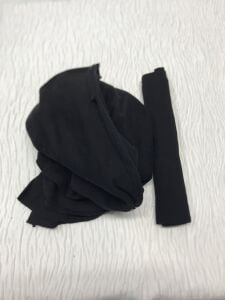 Ribanalı 3 İplik Kumaş Siyah – Parça 85x190 cm