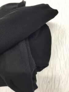 Ribanalı 3 İplik Kumaş Siyah – Parça 85x190 cm