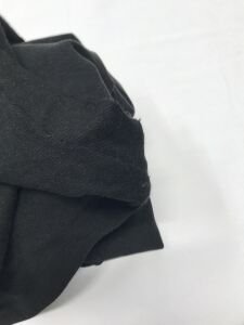 2 İplik Esnek Pamuk Kumaş, Parça 75x180 cm  Siyah ORTA KALİTE