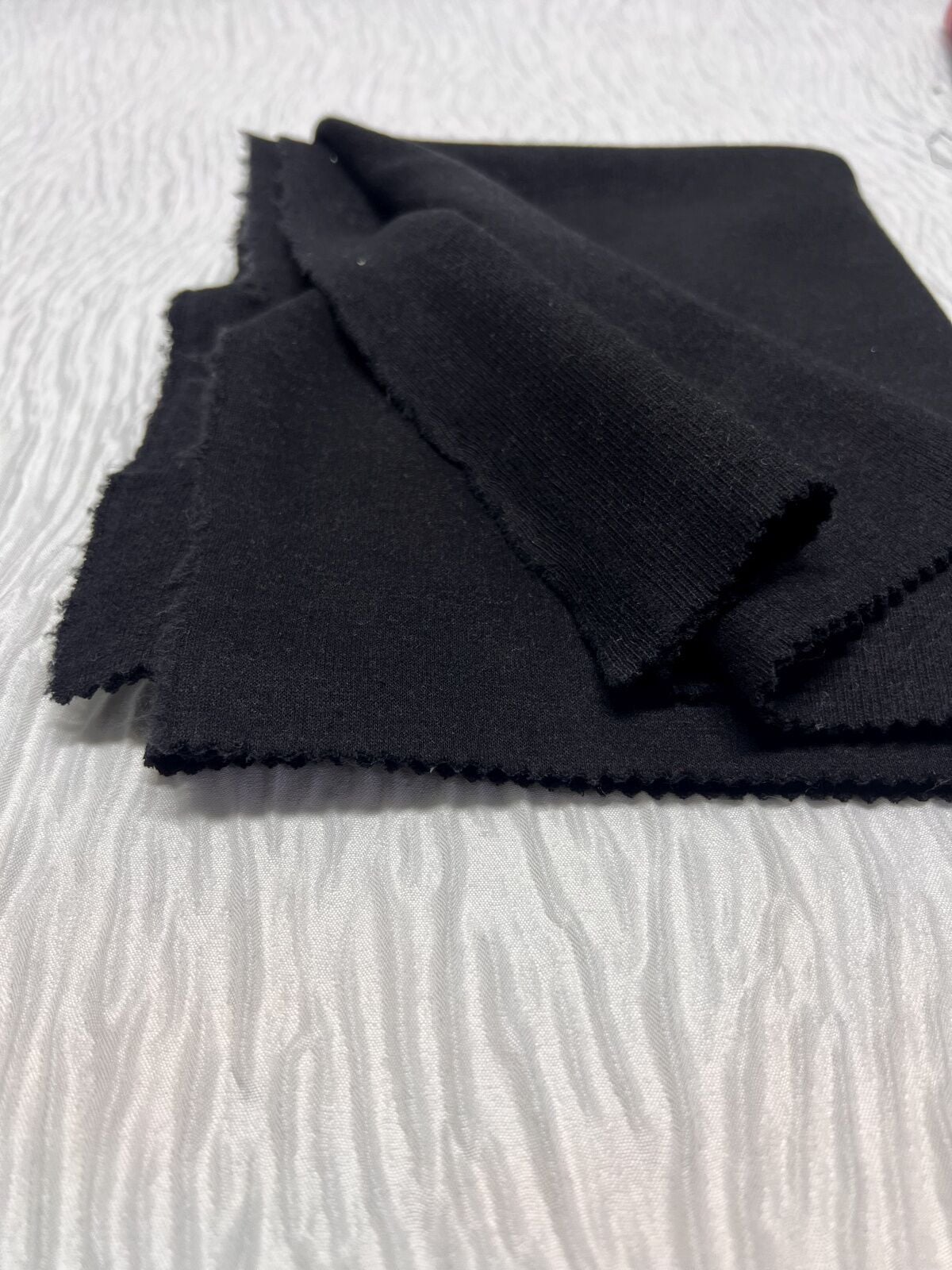 Selanik Kumaş Hafif Şardonlu, Parça 45x170 cm - Siyah