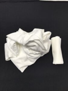 Ribanalı 3 İplik Kumaş Ekru – Parça 95x130 cm