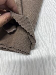 Hafif Şardonlu Badilik Kaşkorse Kumaş, Parça 45x130 cm - Kahverengi