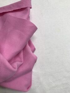 Pembe Kaşkorse (Ribana) Kumaş, Parça 55x100 cm