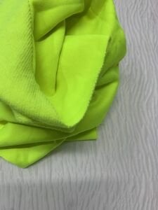 Şardonlu 3 İplik Kumaş, Parça 60x190 cm - Neon Yeşil