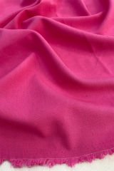 Keten Görünümlü Dökümlü Viskon Kumaş Pembe