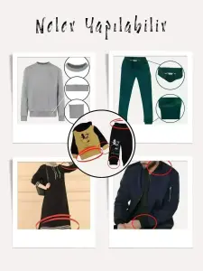 Ribana Fitilli Kumaş, Parça 25x120 cm İndigo Renk