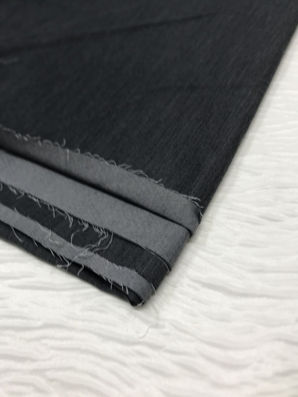 İnce Esnek Kot Kumaş Dökümlü - Antrasit, Parça 140x150 cm