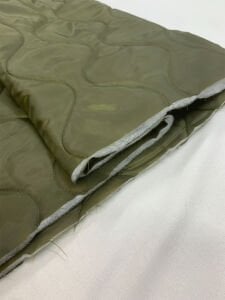 Haki Kapitone Kumaş Çift Taraflı İçi Elyaf Astarlı