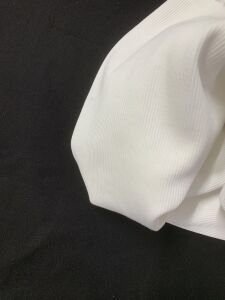 Kaşkorse (Ribana Fitilli) Kumaş, Parça 100x120 cm Ekru Rengi (HAFİF KİR VAR)