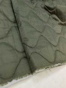 Koyu Haki Kapitone Kumaş Çift Taraflı İçi Elyaf Astarlı