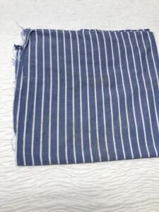 Çizgili Gömleklik Kumaş %100 Pamuk, Parça 150x150 cm  (KUMAŞTA KİR VAR)
