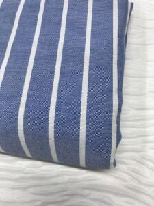 Çizgili Gömleklik Kumaş %100 Pamuk, Parça 150x150 cm  (KUMAŞTA KİR VAR)
