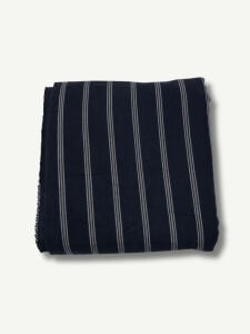 Çizgili Keten Gömleklik Kumaş %100 Pamuk, Parça 200x140 cm (HAFİF KİRLİ)