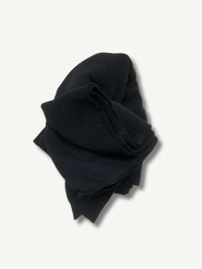 ORTA KALİTE Şardonlu 3 İplik Kumaş, Parça 130x190 cm - Siyah