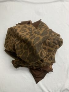 Süet Kumaş Kalın, Parça 125x140 cm Leopar Desenli