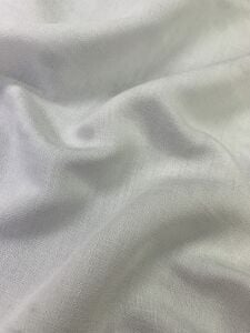 Karışımlı Keten Kumaş Dökümlü- Beyaz