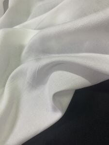 Karışımlı Keten Kumaş Dökümlü- Beyaz