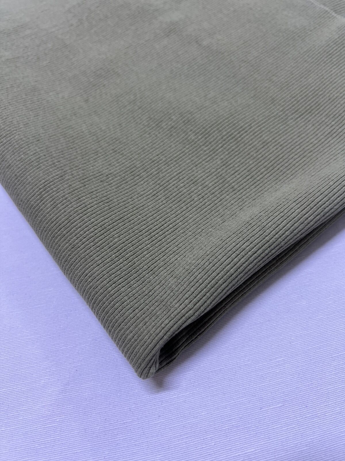 Ribana Fitilli Kumaş, Parça 55x120 cm Küf Yeşili Rengi (ENDE ÇİZGİLER VAR)